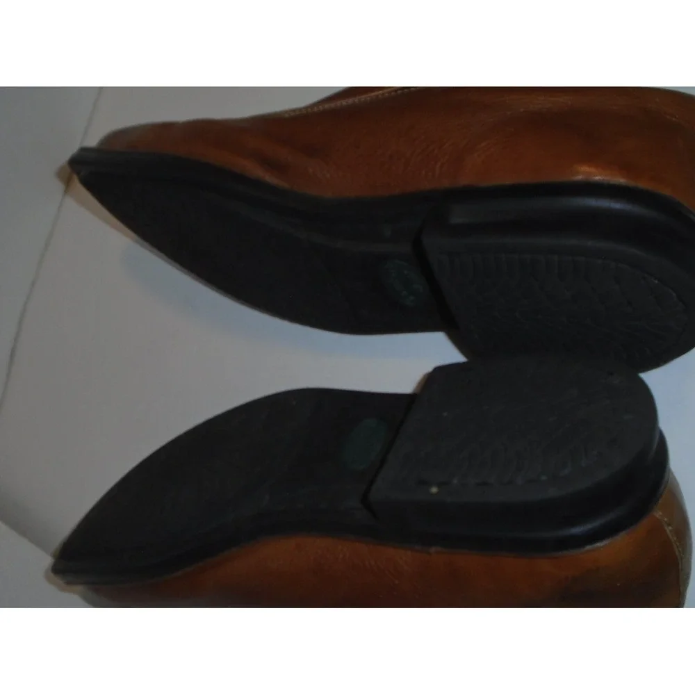 Alfani Mens 11M  Slip On Leather Shoes Brown Loafers Dress Comfort Square Toe